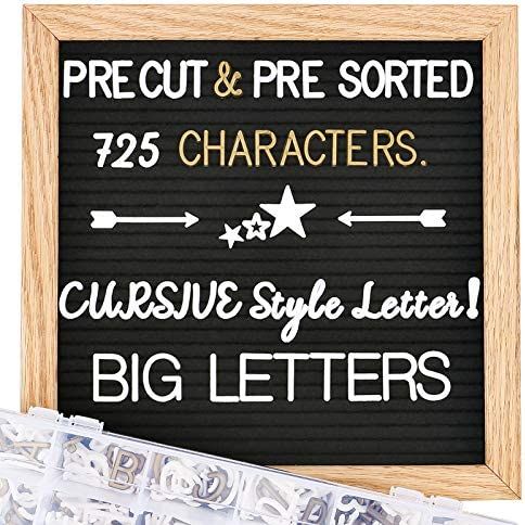 Felt Letter Board with Letters, Pre Cut & Sorted 725 Letters, First Day of School Board, 10x10 In... | Amazon (US)