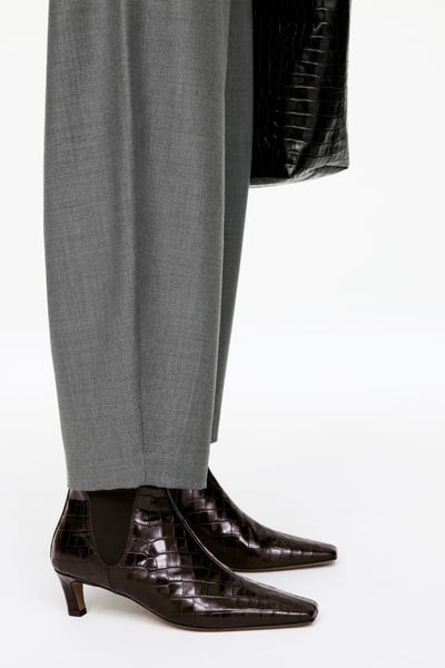 Square-Toe Ankle Boots | Arket UK