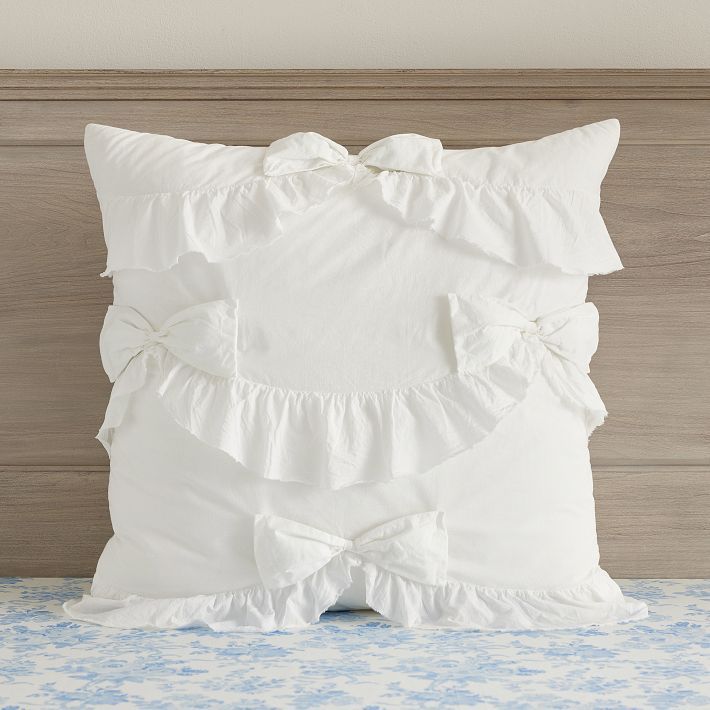 LoveShackFancy Ruffle Bow Quilt | Pottery Barn Teen