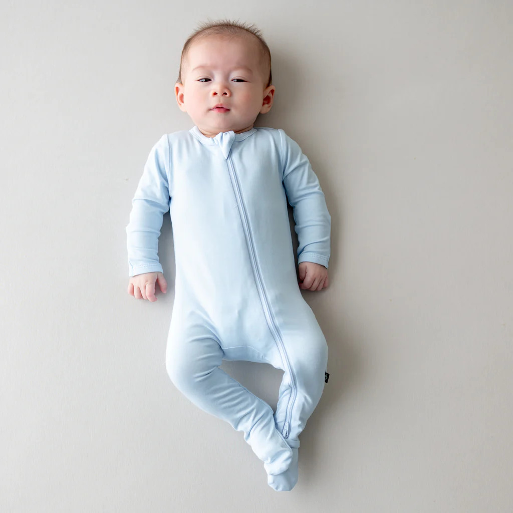 Zippered Footie in Breeze | Kyte Baby