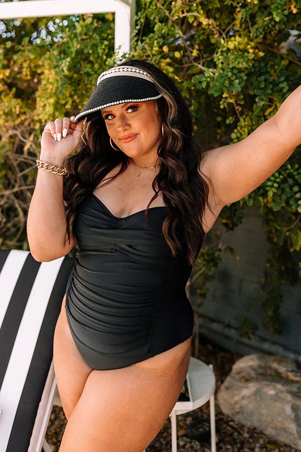 Beach Tower One Piece Swimsuit in Black Curves | Impressions Online Boutique