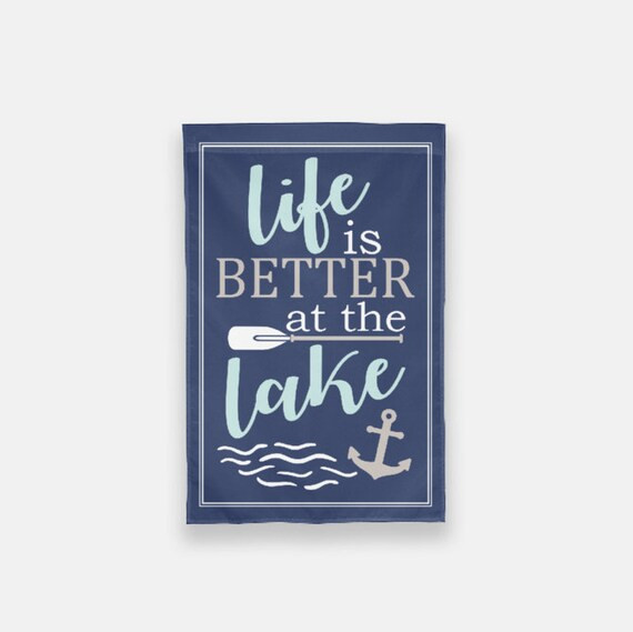 Life is Better at the Lake Fabric Garden Flag  Garden Decor | Etsy | Etsy (US)