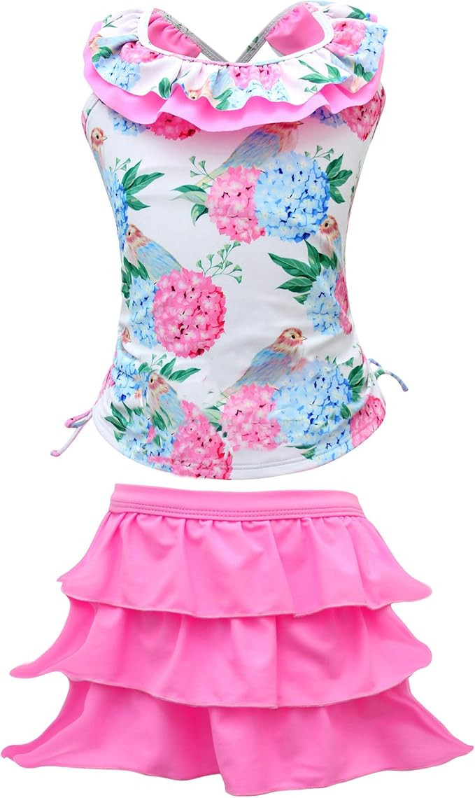 Girls Kids Tankini 2 Piece 4Y-15Y Florence Pineapple Adjustable Swimsuits (FBA) … | Amazon (US)