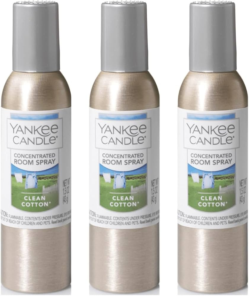 Yankee Candle Concentrated Room Spray, Clean Cotton, 1.5 OZ (Pack of 3) | Amazon (US)