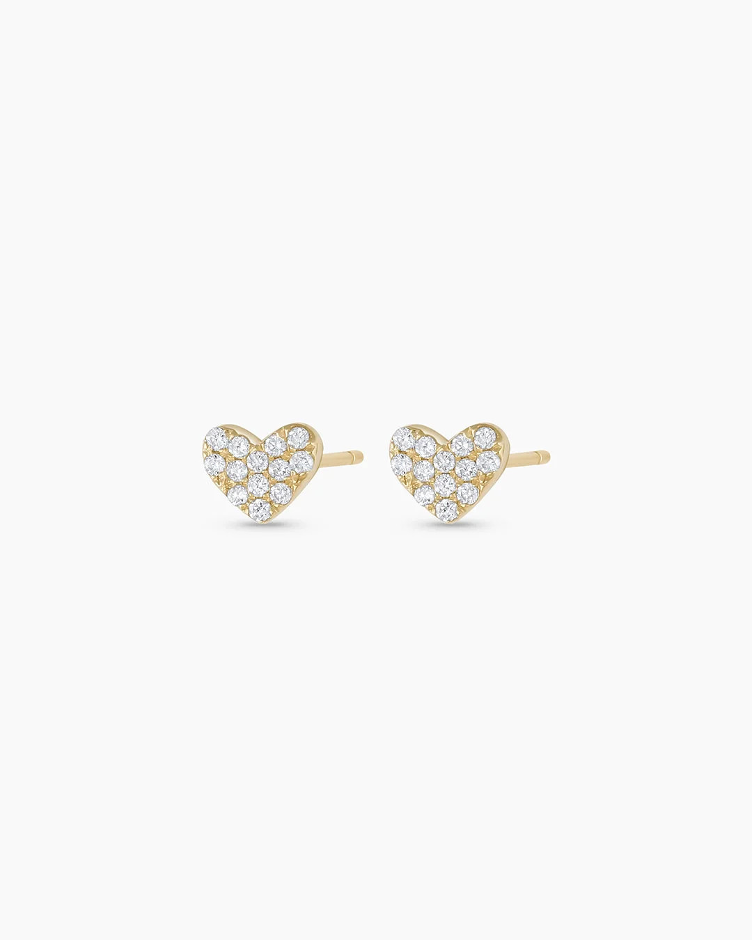 14K Diamond Pav\u00e9 Heart Studs | gorjana