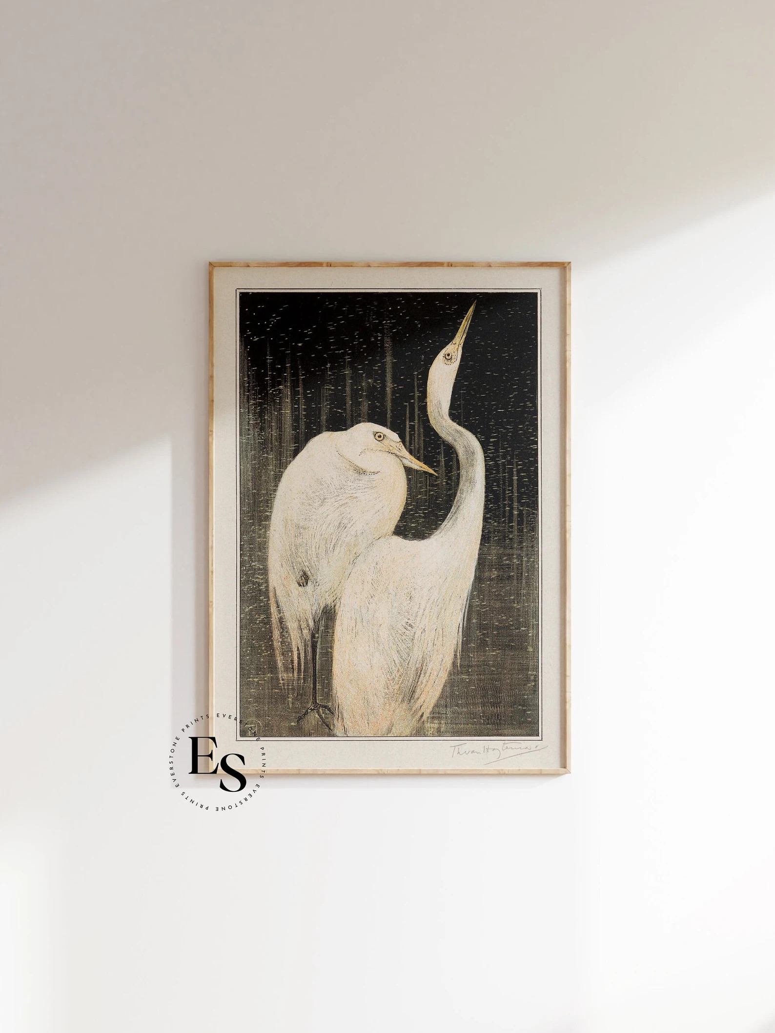 Vintage Crane Bird | Bird Print, Vintage Animal Print, Vintage Wall Art, Japanese Poster, Japan W... | Etsy (US)