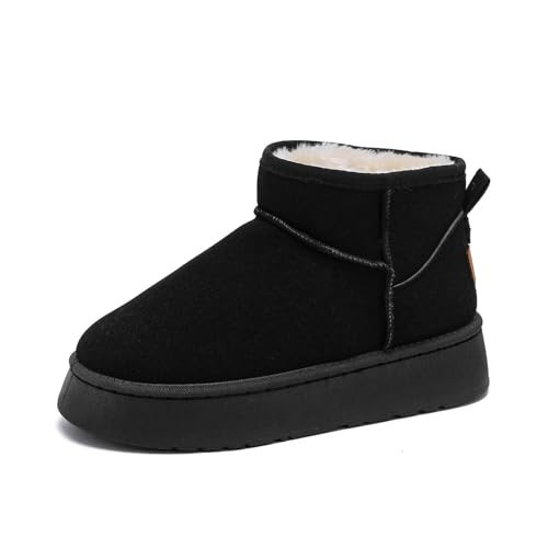 Rumkok Winterstiefel Damen Warm Gefüttert Schneestiefel Boots Winterboots Bequem Schlupfstiefel Knöchelhohe Damenstiefel Stiefel Winter Wasserdicht Fellstiefel für Den Außenbereich, Schwarz, 39 EU | Amazon (DE)