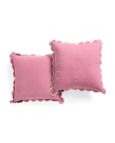 18x18 Set Of 2 Indoor Outdoor Chambray Pillows | TJ Maxx