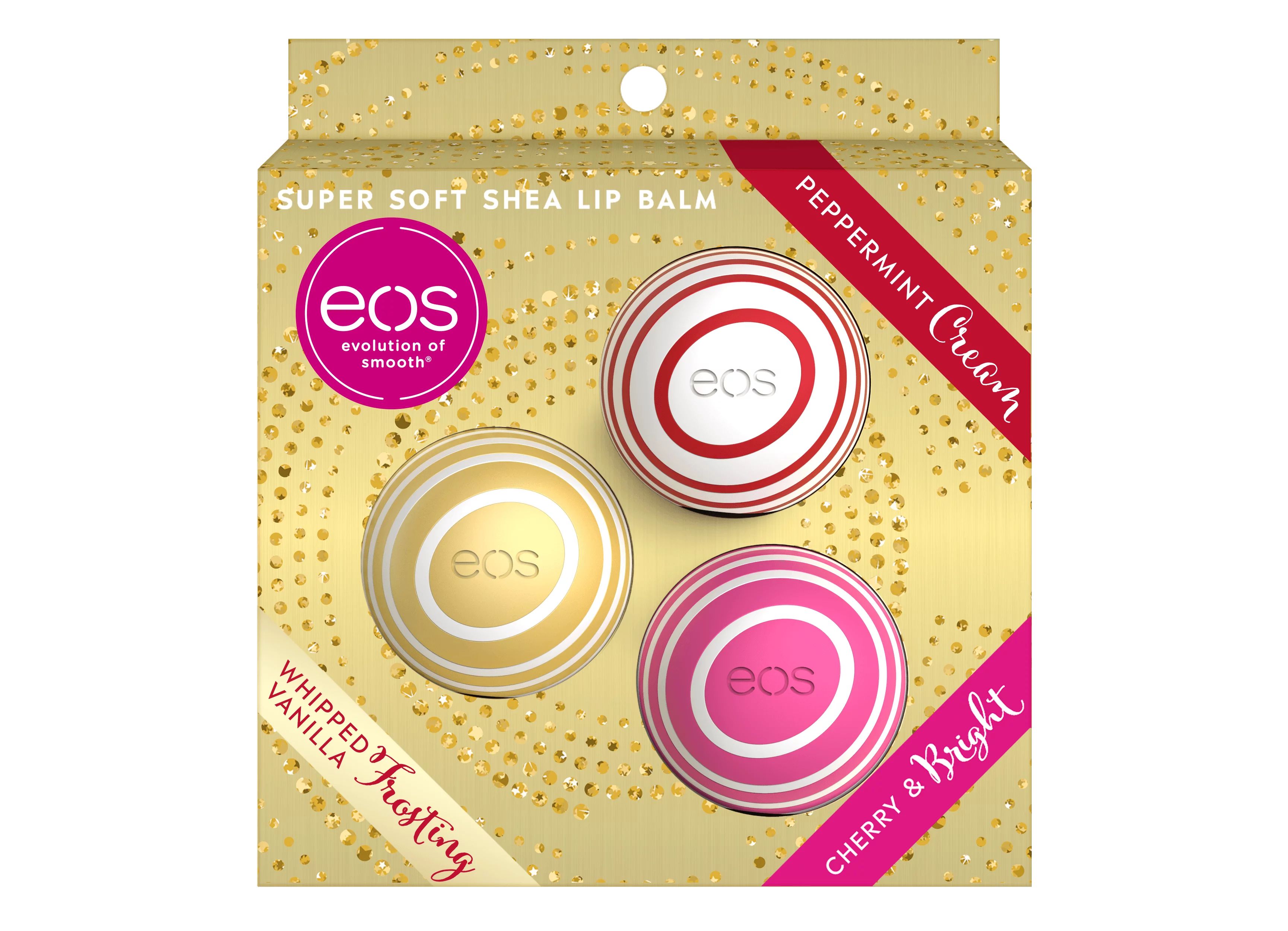 eos Holiday Lip Balm Sphere | Peppermint Cream, Whipped Vanilla Frosting and Cherry and Bright | ... | Walmart (US)