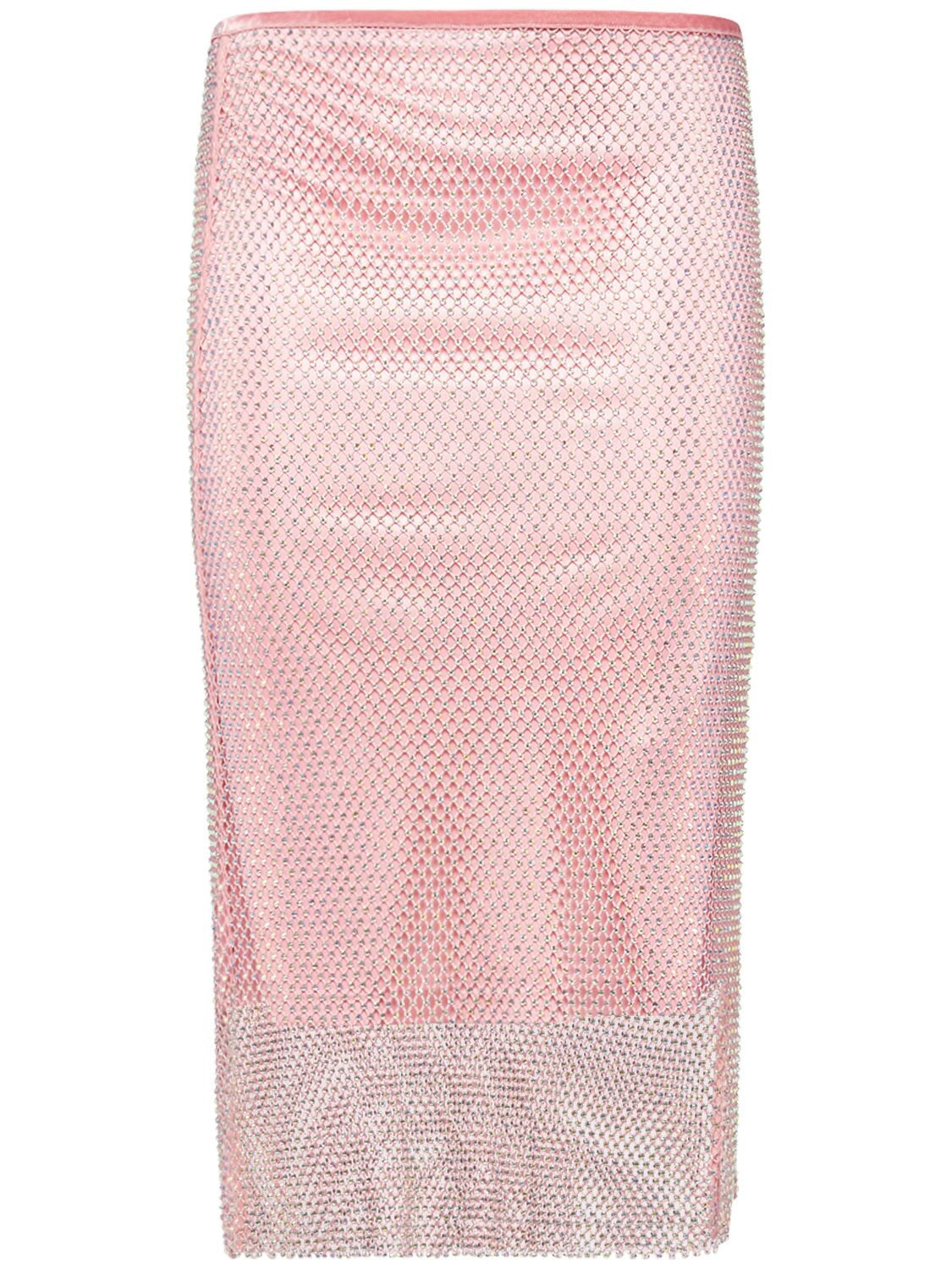 Zinnia Embellished Mesh Midi Skirt | Luisaviaroma