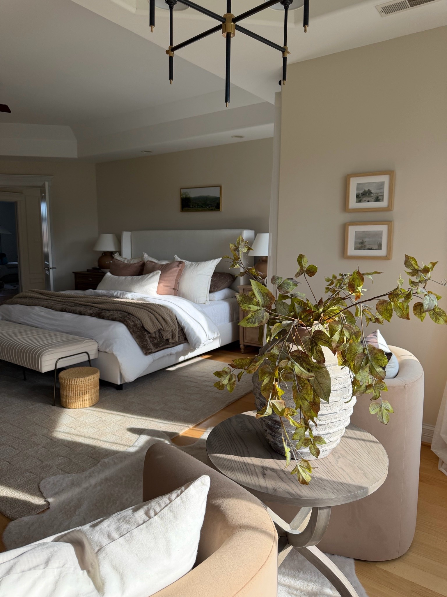 Bedroom details 🍂 Warmer, muted tones, cozy textures, deeper neutrals and just a few seasonal accents can completely change the feeling of a space without changing everything.

#LTKHome