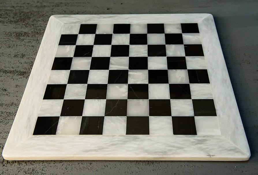 RADICALn 15 Inches Handmade Marble White and Black Chess Board | Amazon (US)
