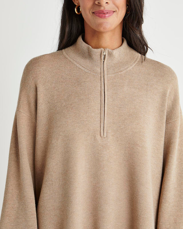 Splendid x Cella Jane Half-Zip Ribbed Sweater | Splendid