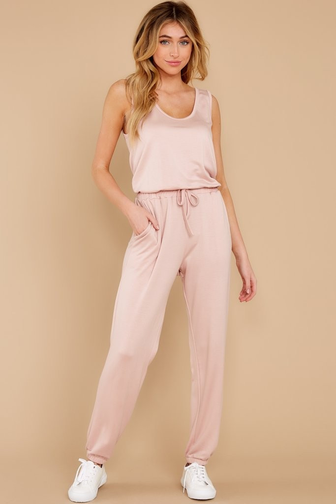 Sleepy Sunday Light Pink Jumpsuit | Red Dress 