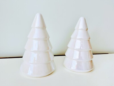 Target Bullseye Playground Christmas White Iridescent Ceramic Tree Set  | eBay | eBay US