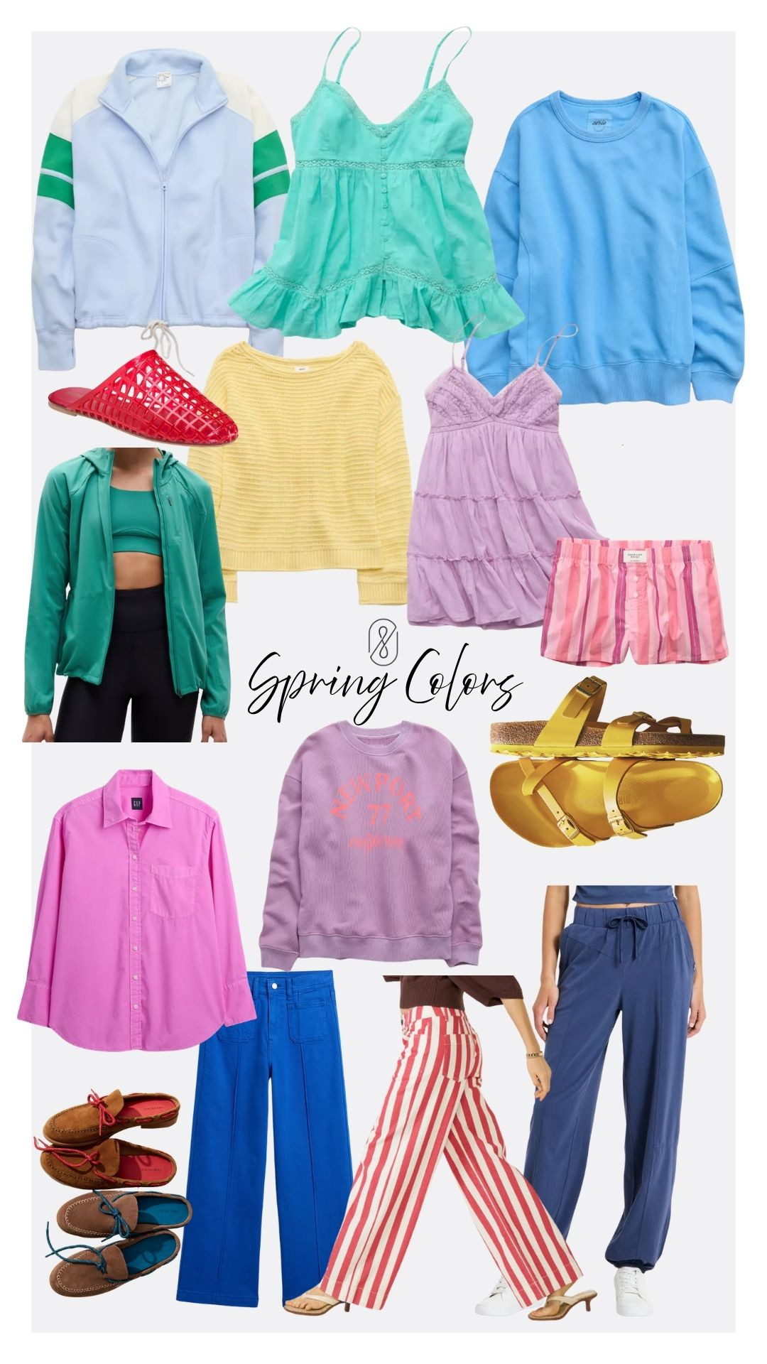 Spring colors to get you out of your rain day funk. If they flowers haven't bloomed yet outdoors at least they can in your closet. Brighten your mood with color. 

 

 #LTKootd #LTKmomlife #LTKselfcare
