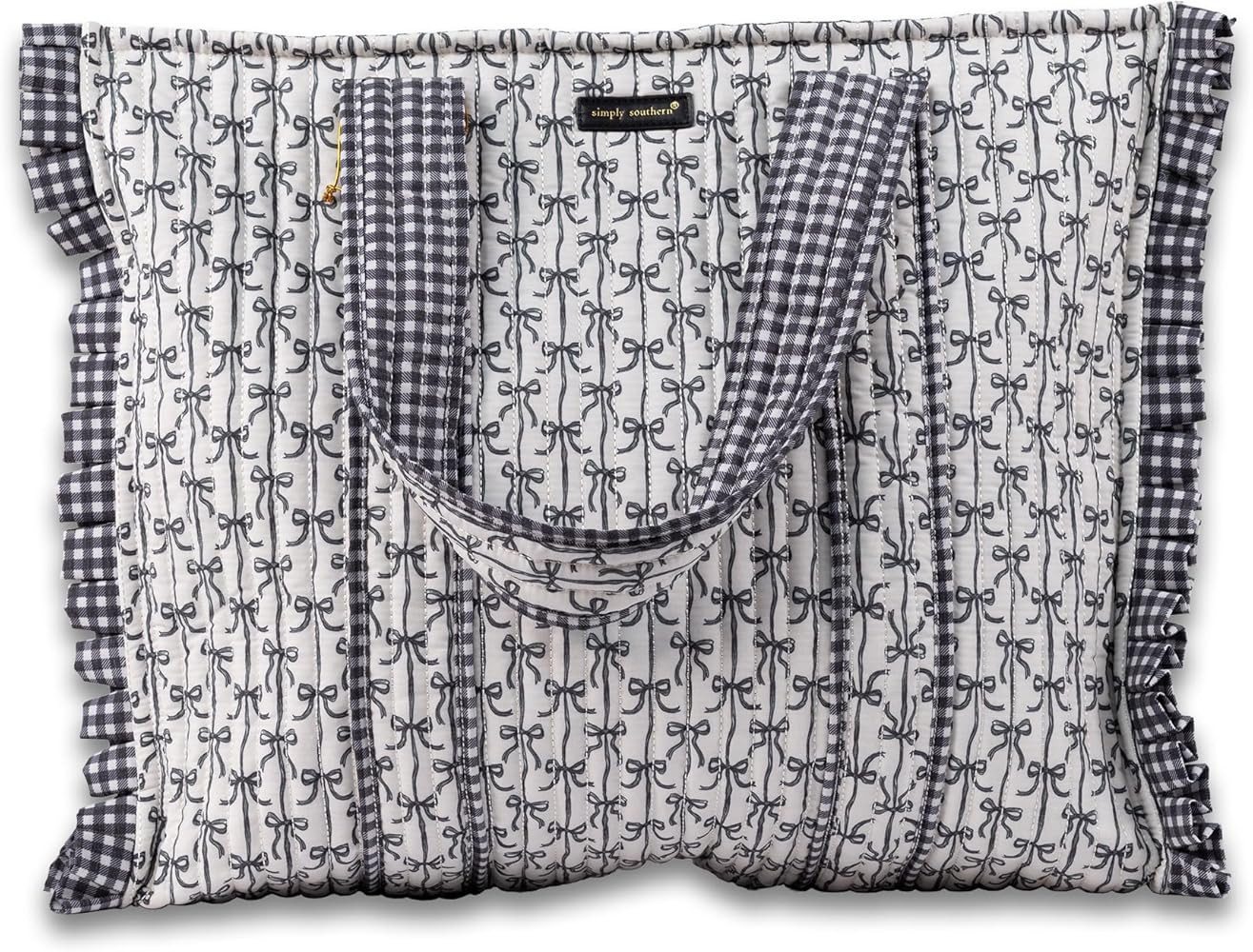 Simply Southern Quilted Lightweight Tote Bag, Patterned Fabric Dual Handles | Amazon (US)