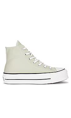 Converse Chuck Taylor All Star Lift Sneaker in Summit Sage, White, & Black from Revolve.com | Revolve Clothing (Global)