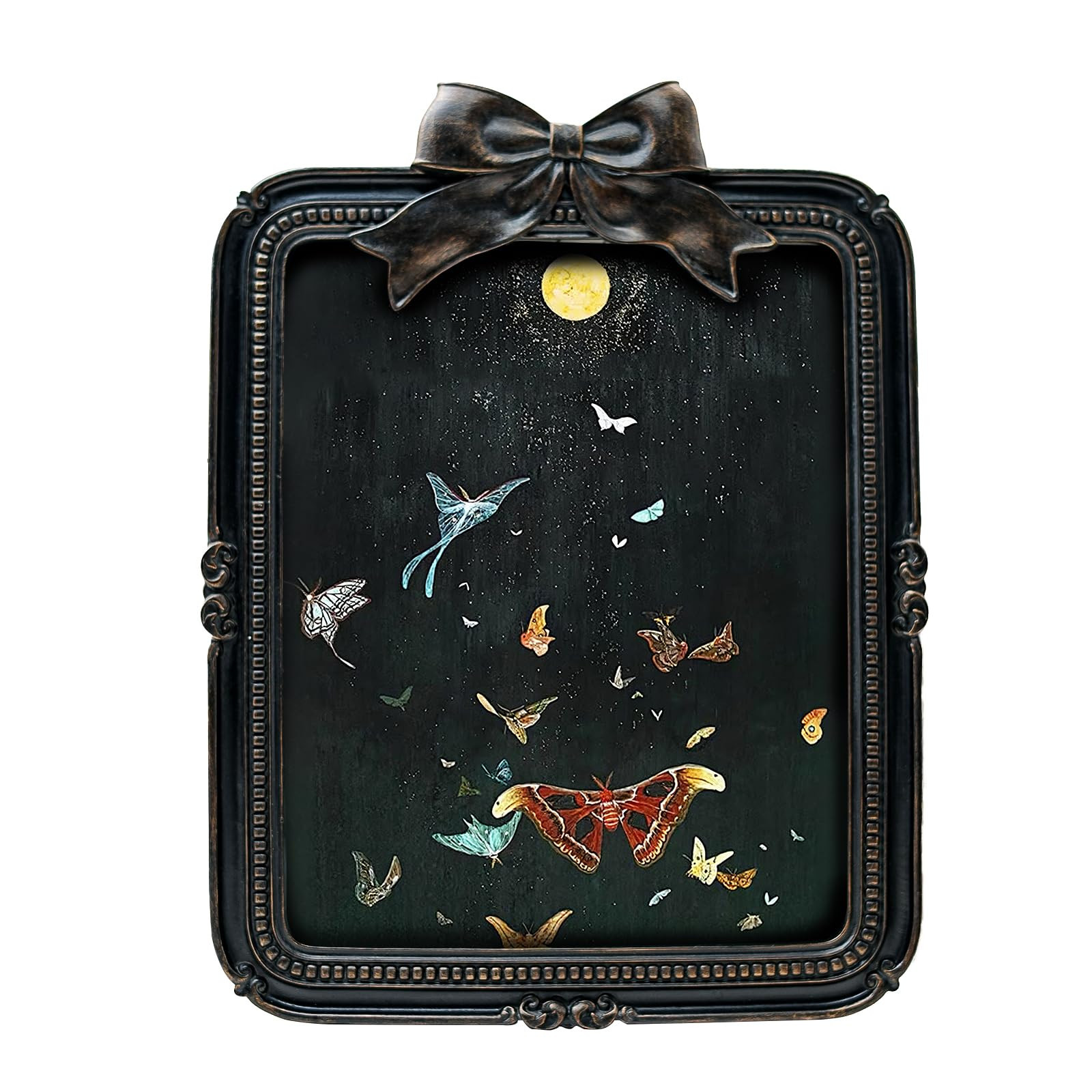 8x10 Vintage Picture Frame, Antique Black Ornate Bow Photo Frame for Wall Hanging or Tabletop Dis... | Amazon (US)