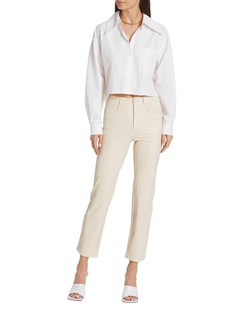 Stella Faux Leather Slim-Fit Pants | Saks Fifth Avenue