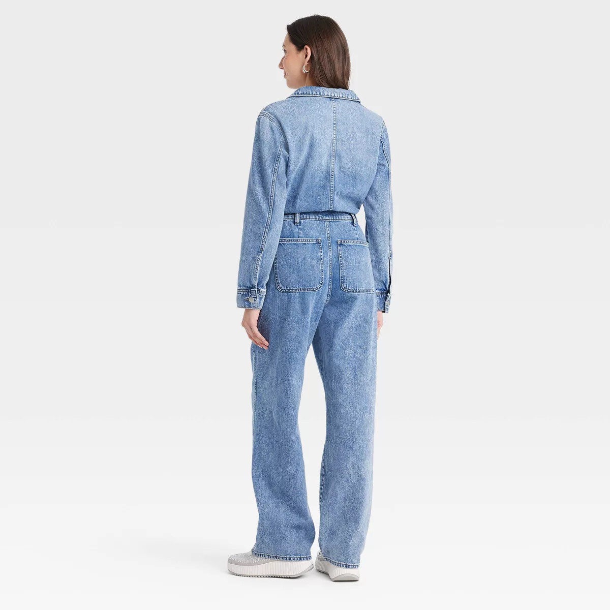 Women's Long Sleeve Utility Baggy Denim Jumpsuit - Universal Thread™ | Target