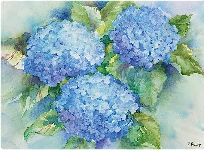 Fine Art Canvas Sky Blue Hydrangea Canvas Print by Artist Paul Brent for Living Room, Bedroom, Ba... | Amazon (US)