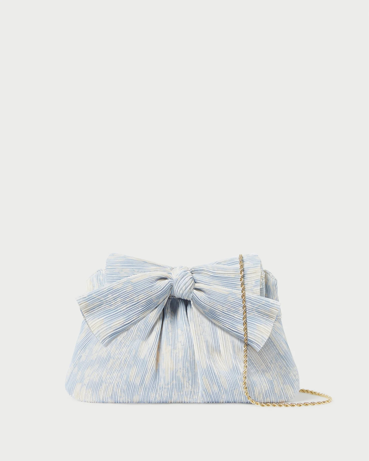 Rayne Blue Floral Bow Clutch | Loeffler Randall