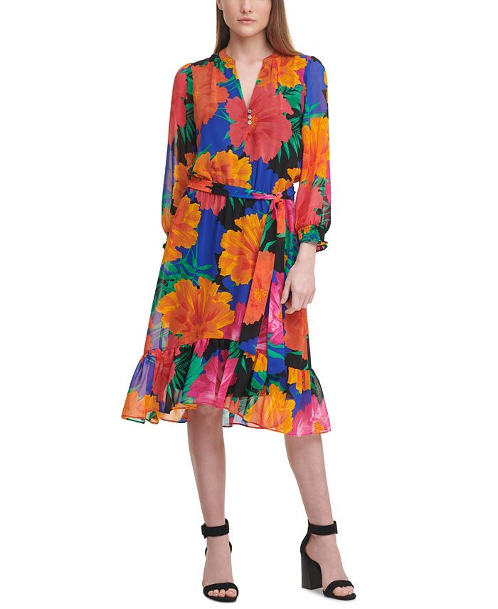 Floral-Print Ruffled Dress | Macys (US)