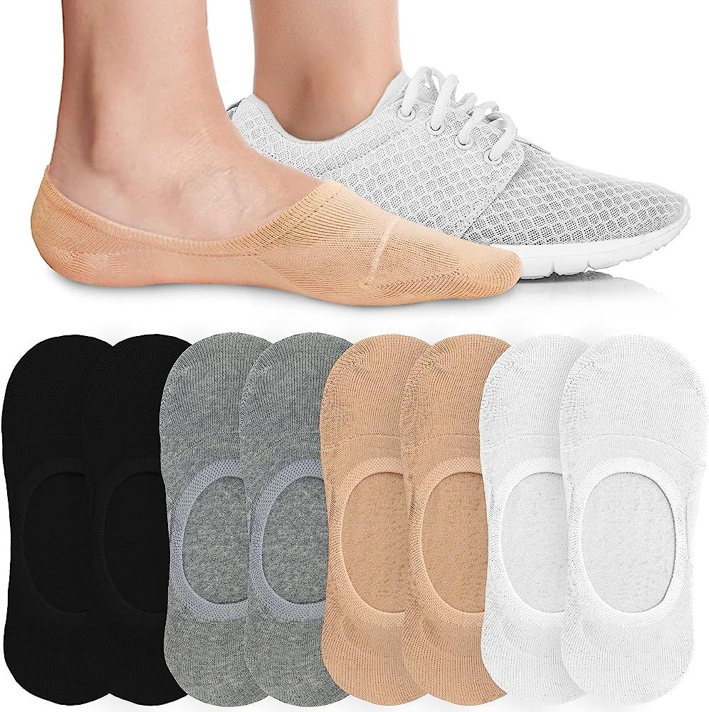 Eedor No Show Socks Womens Non Slip Low Cut Socks for Women… | Amazon (US)