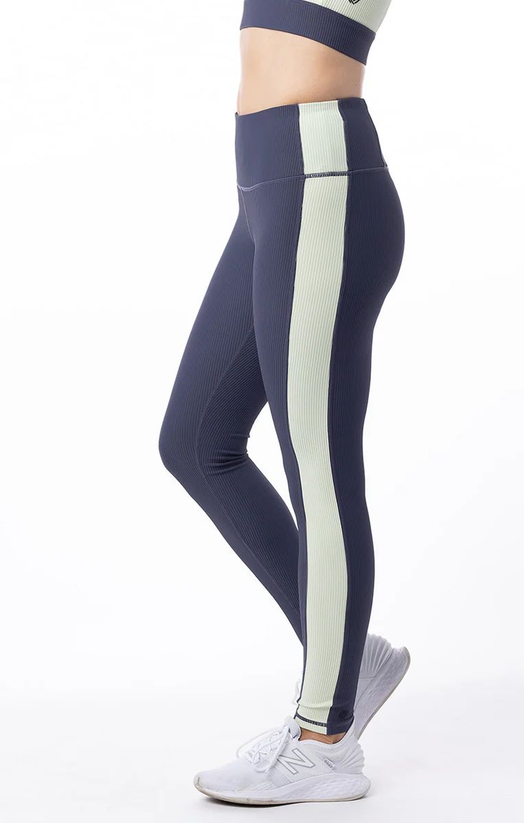 Two Toned Ribbed Legging - Anchor | Bunker Branding Co/The Linc/ Linc Active