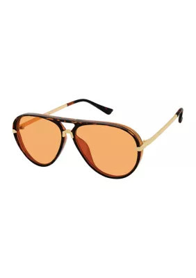 Jessica Simpson Women's Aviator Metal Temple Sunglasses | Belk
