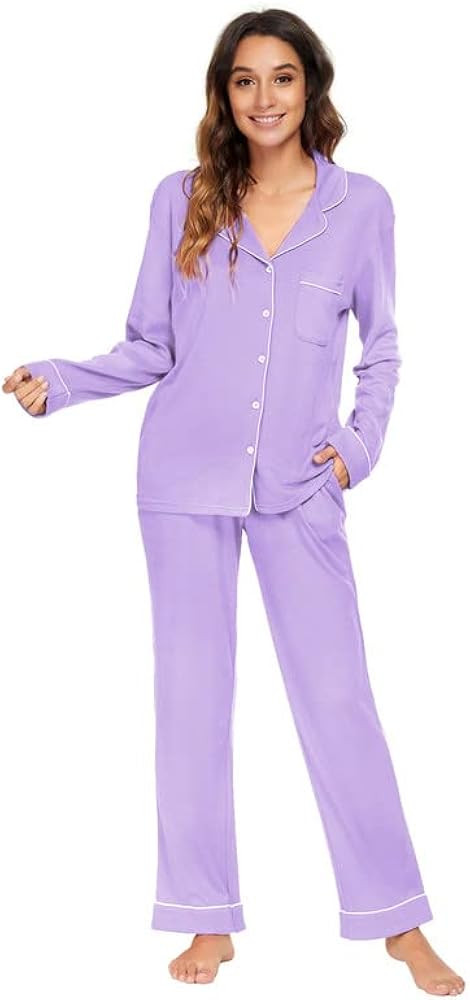 HEARTNICE Womens Pajama Set, Soft Long Sleeve Pajamas & Long Pants with Pockets, Warm Button-up S... | Amazon (CA)