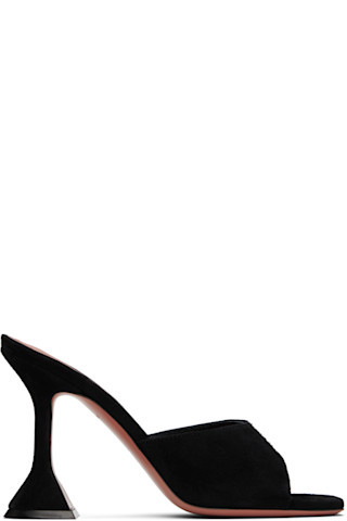 Black Lupita Slipper Heeled Sandals | SSENSE