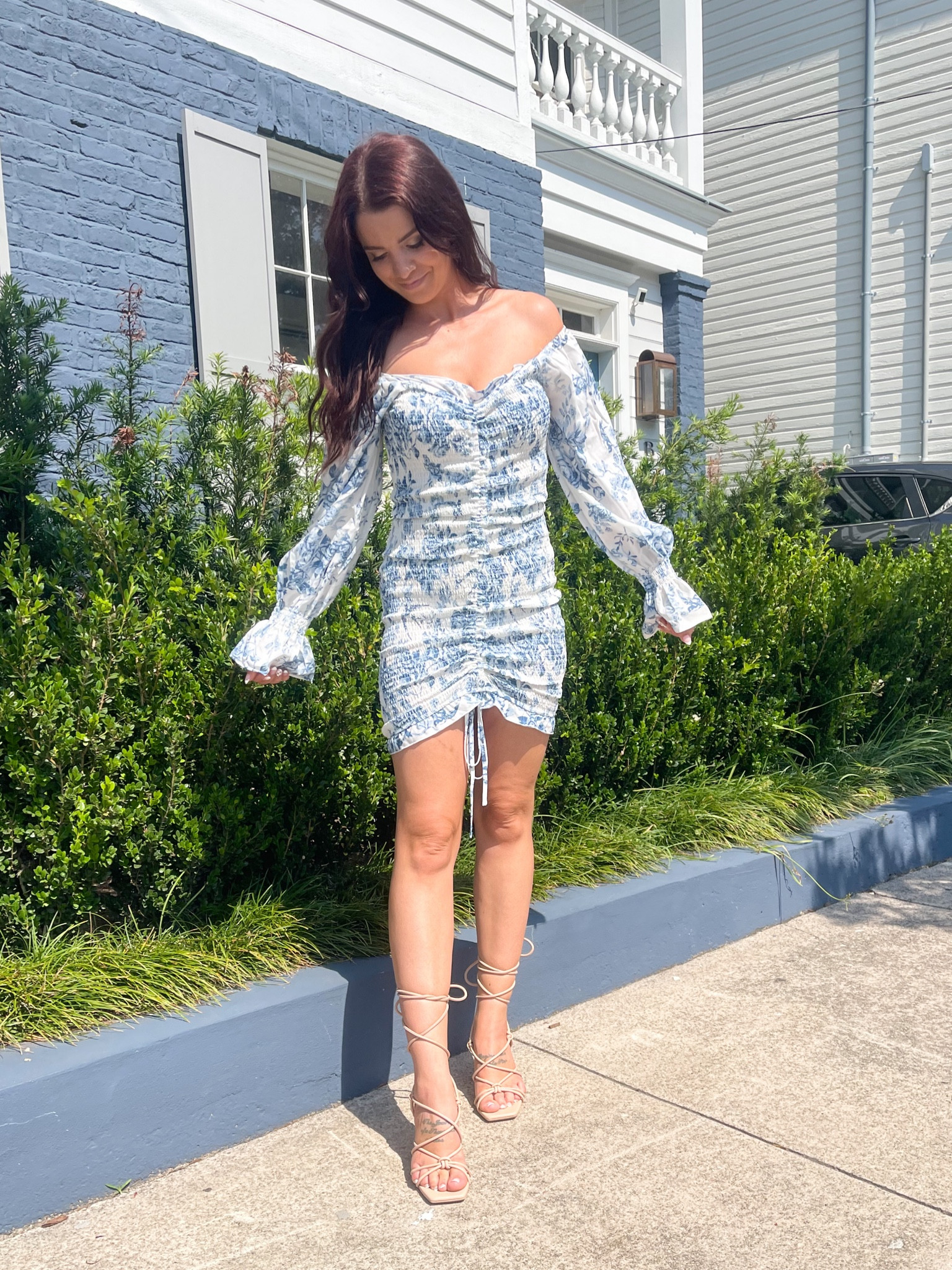 Charleston 🤎
•
Casual dress 
Wedding guest dress 
Shein dress 
Shein dresses 
Long sleeve dress 
Off the shoulder dress 
Southern style 
Lace up heels 
Tie dress 
Vacation outfits 
Vacation style 
Spring break outfits 
Floral dress 

#LTKwedding #LTKunder50 #LTKtravel