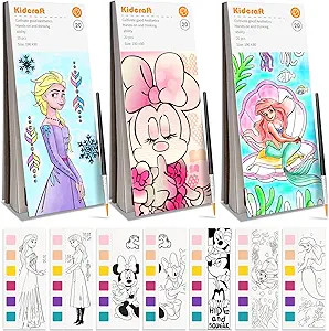 Paint with Water Coloring Books for Kids - 3 Pack, Pocket Mess Free Watercolor Painting Kit, Wate... | Amazon (US)