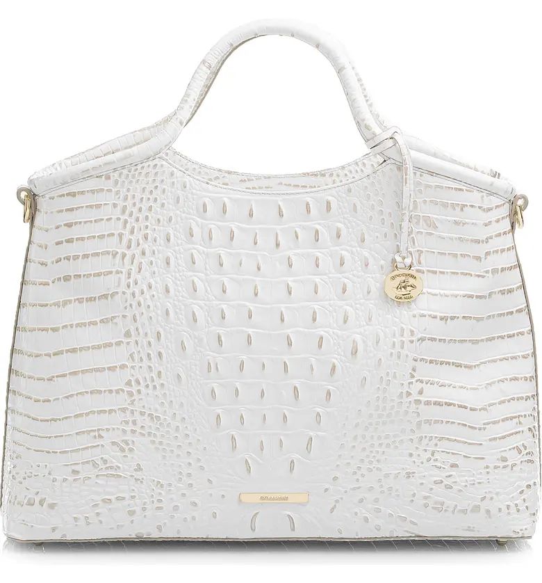 Elaine Croc Embossed Leather Satchel | Nordstrom