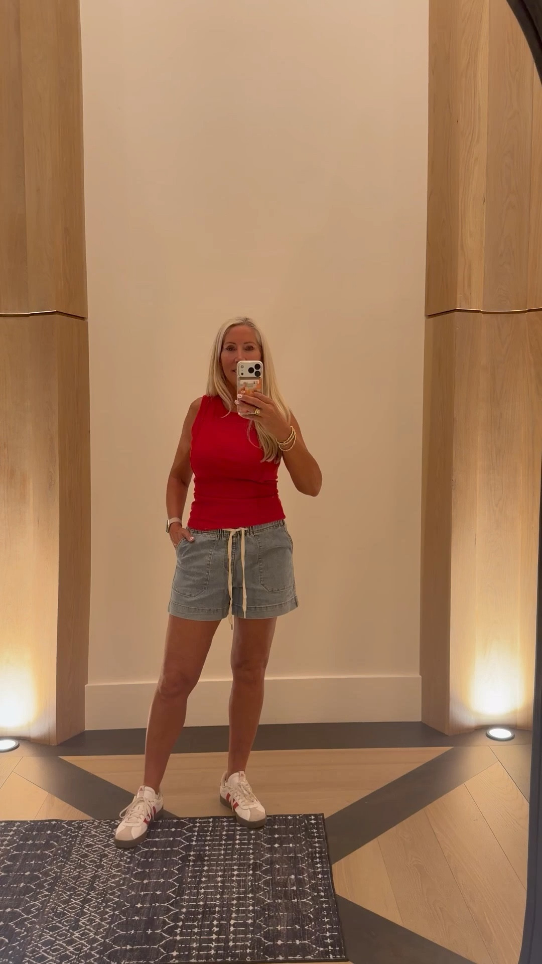 Such a cute summer combo ❤️☀️
Red tank + denim drawstring shorts (with pockets 🙌🏼) + my red & white Adidas sneakers
Easy, comfy, and perfect for everyday wear

#LTKootd #LTKmomlife #LTKOver40