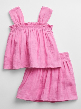 babyGap Gauze Two-Piece Skirt Outfit Set | Gap Factory