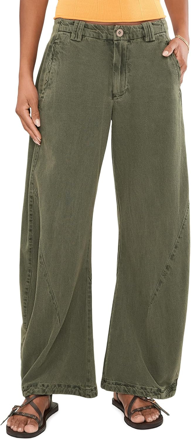Free People Women's Spotlight Washed Trousers | Amazon (US)