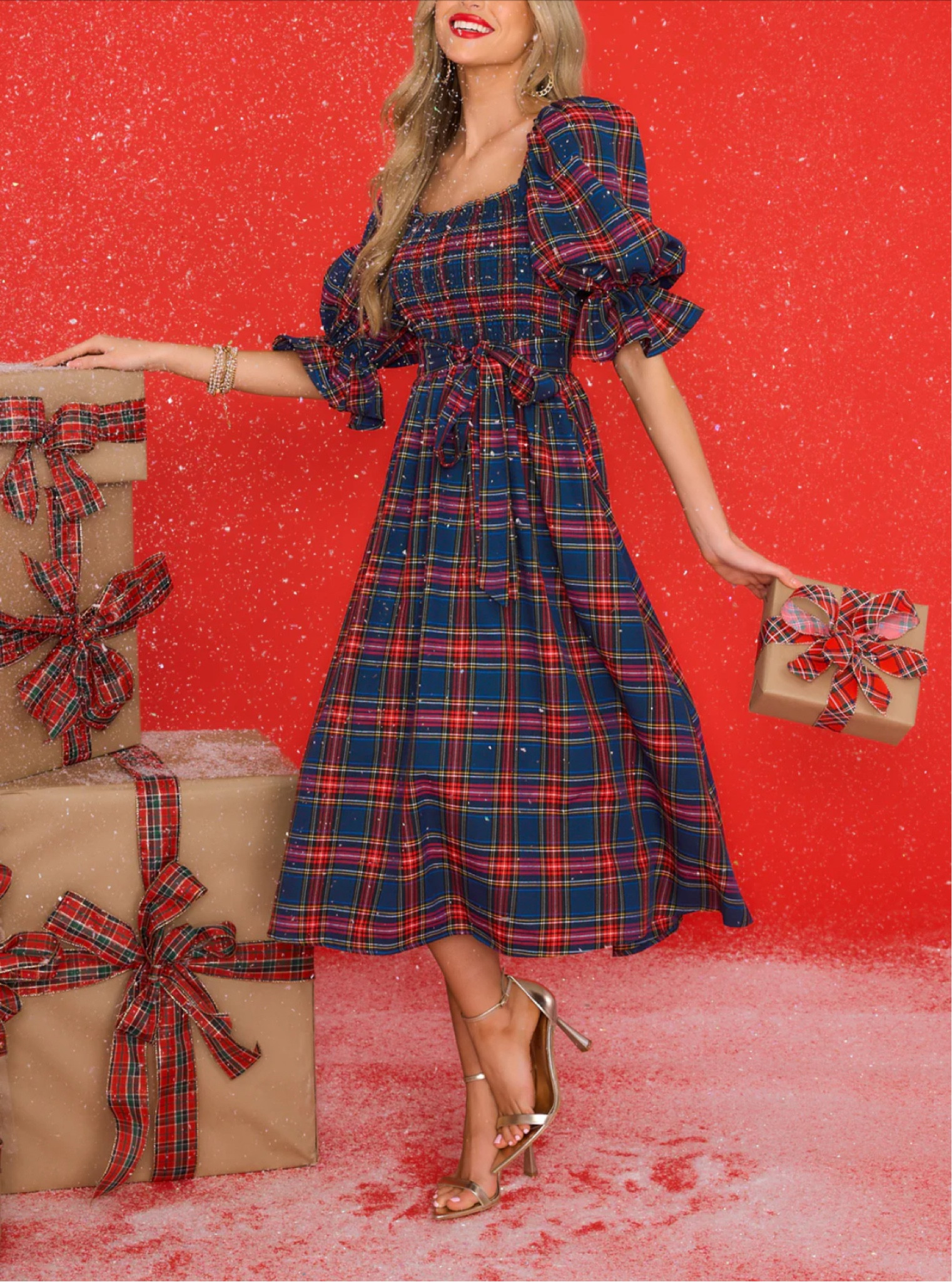 Shop holiday dresses! The Wishful Wonderland Navy Plaid Midi Dress is under $80.

Keywords: Plaid dress, midi dress, holiday dress, holiday outfits, holiday party dress, Christmas dress, Christmas party, Christmas party dress, Christmas outfits, gifts for her 

#LTKfindsunder100 #LTKparties #LTKHoliday
