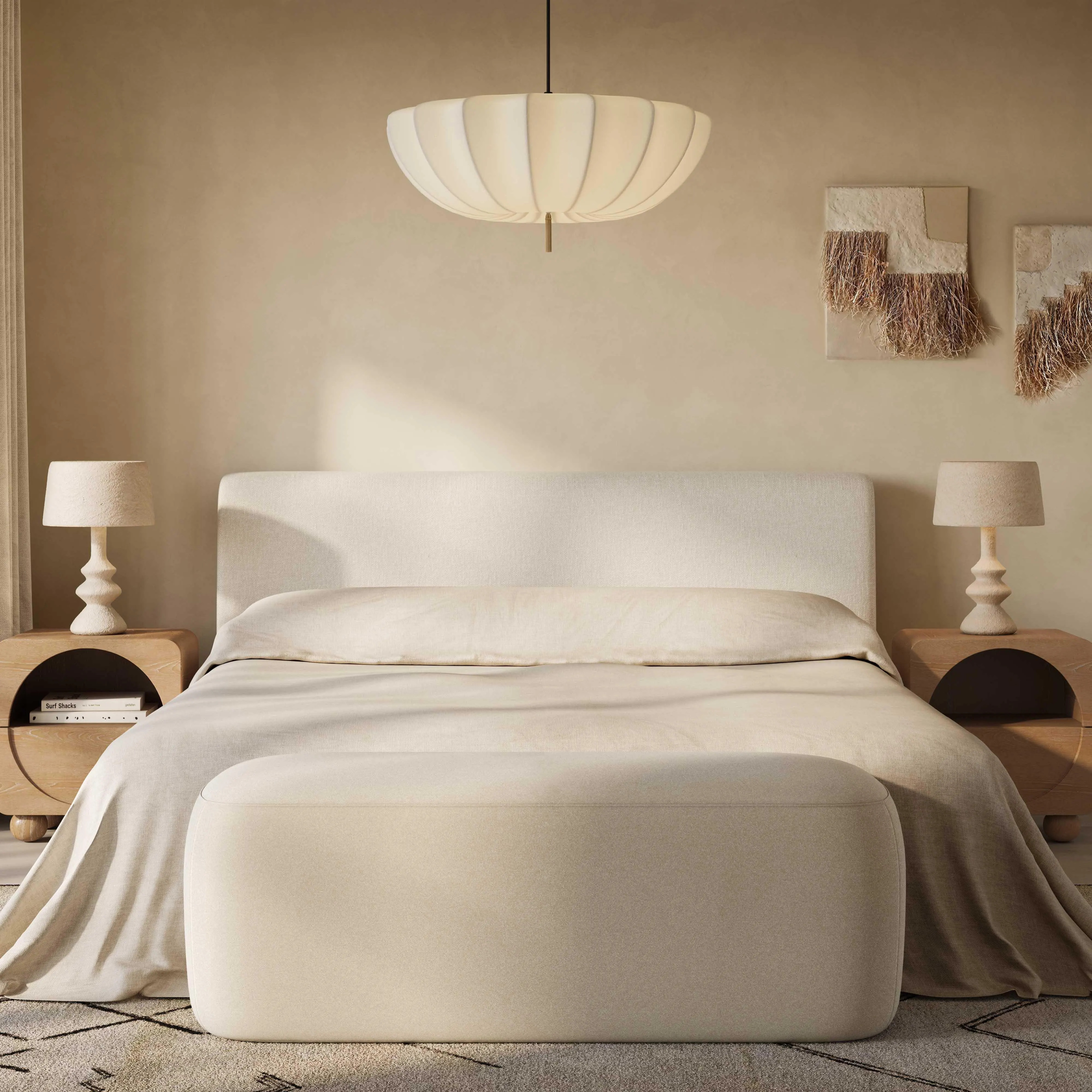 TOV Furniture Graceland Bench, Cream/Off White | Ashley