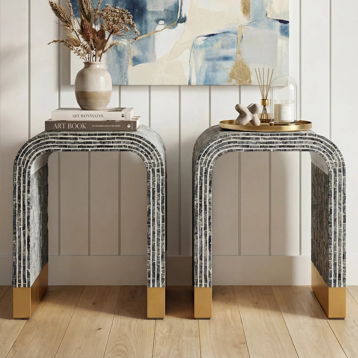 Set Of 2 Modern End Side Table With Innovative Arched Design (Set of 2) | Wayfair North America