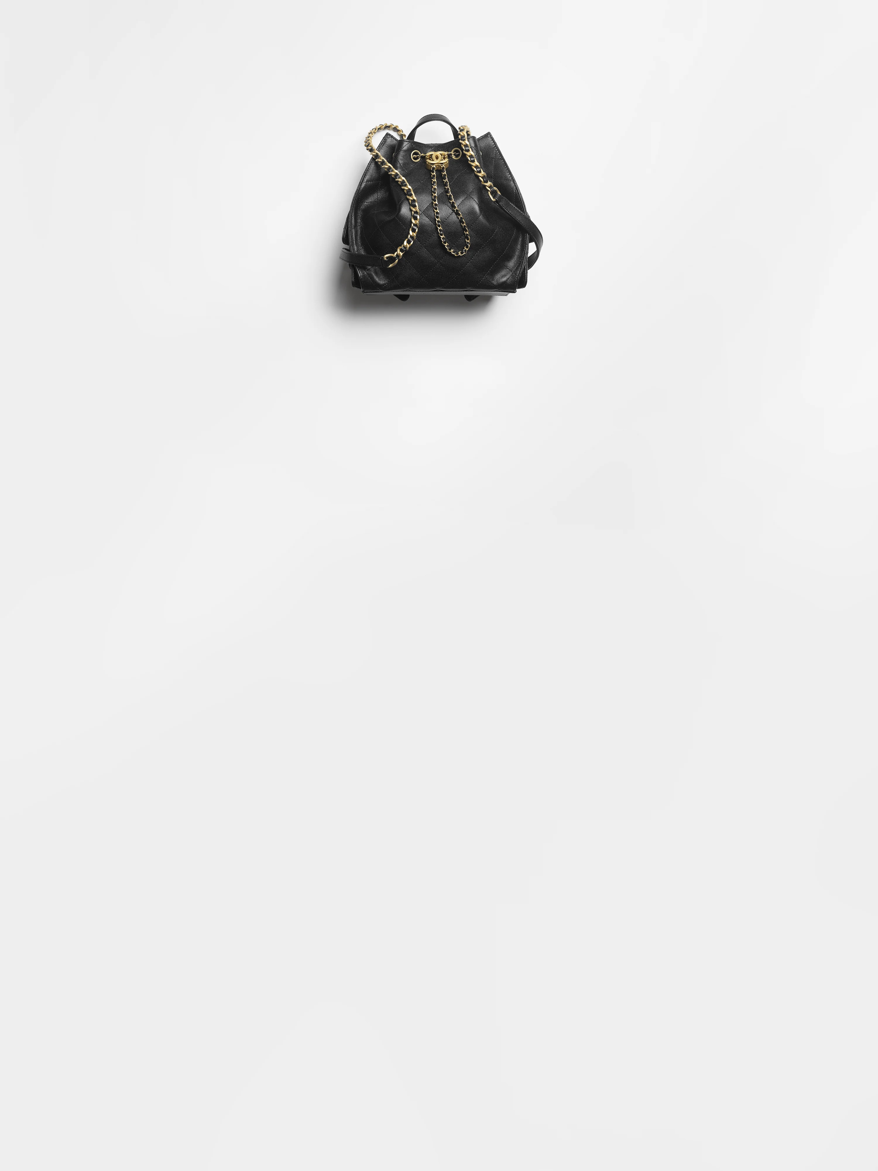 Chanel 25 medium backpack, Grained calfskin & gold-tone metal, black — Fashion | CHANEL | Chanel, Inc. (US)