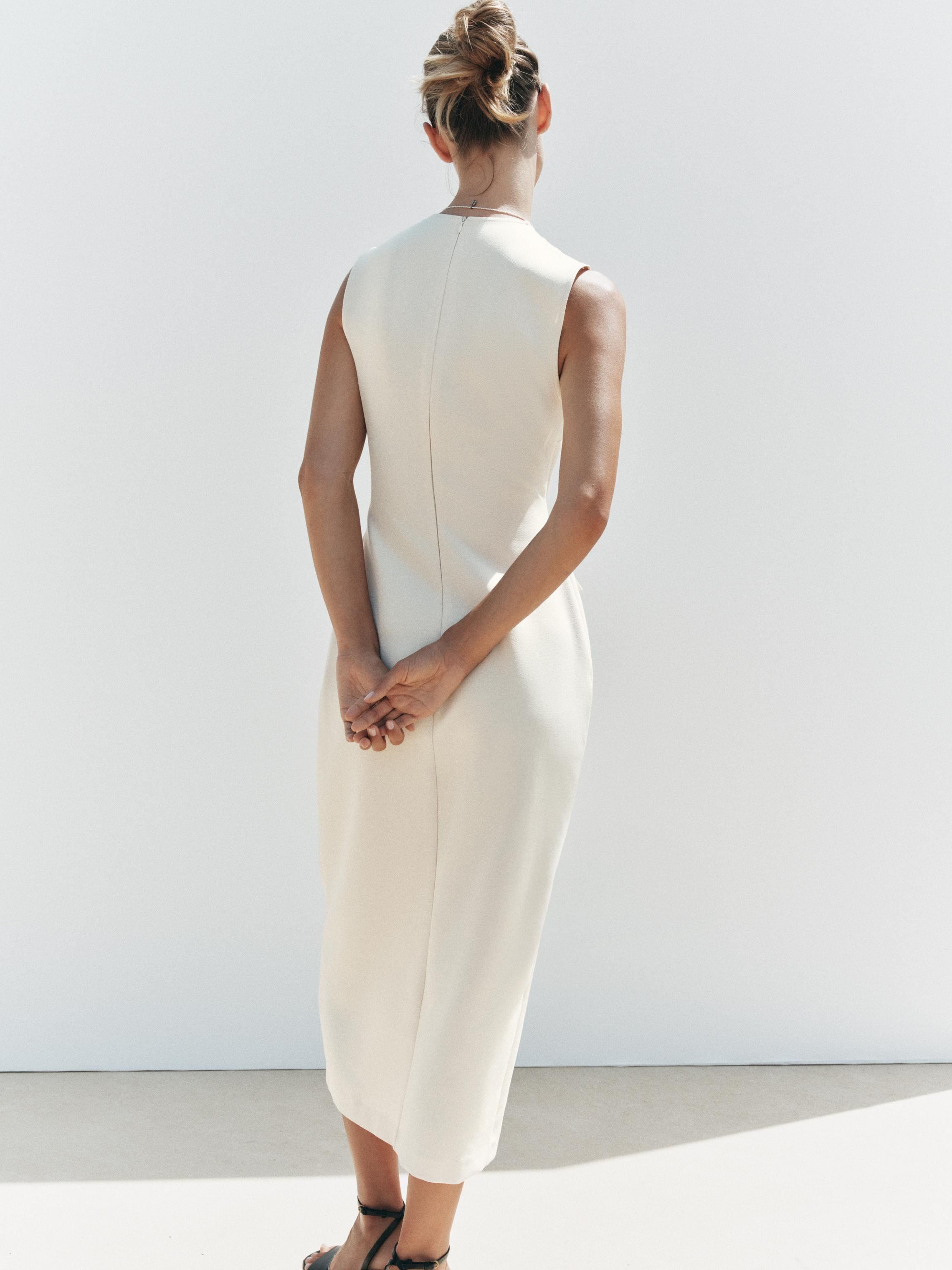 MIDI-KLEID AUS CREPE MIT GÜRTEL | Zara DE