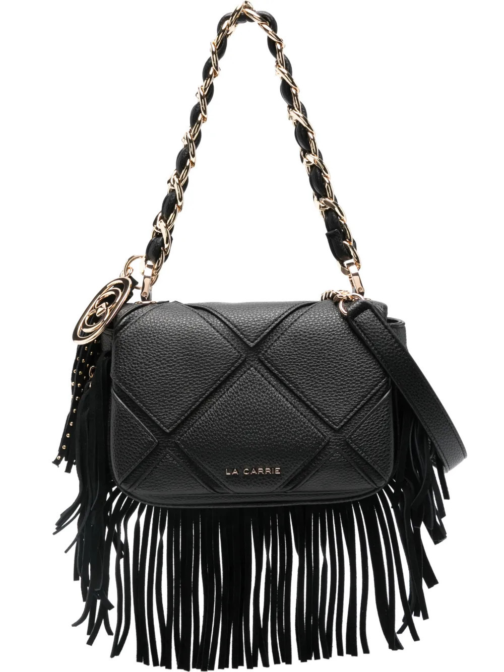 La Carrie Isabel fringed mini bag - Black | Farfetch Global