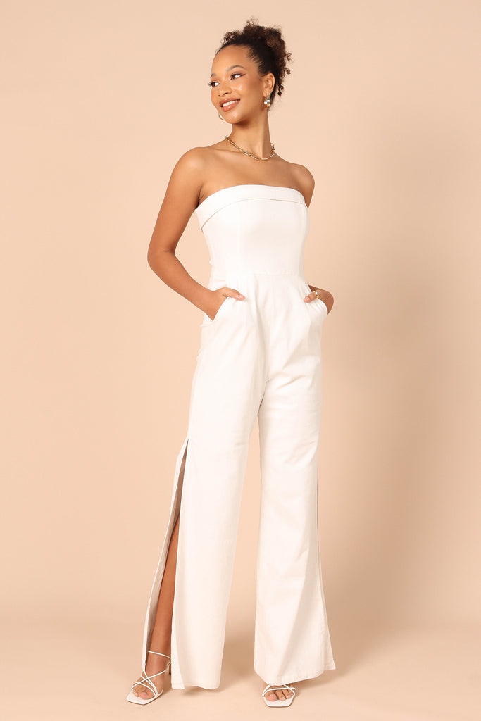 Tahari Jumpsuit - White Jumpsuit | Bride Jumpsuit | Bride To Be | Petal And Pup Code | Petal & Pup (US)