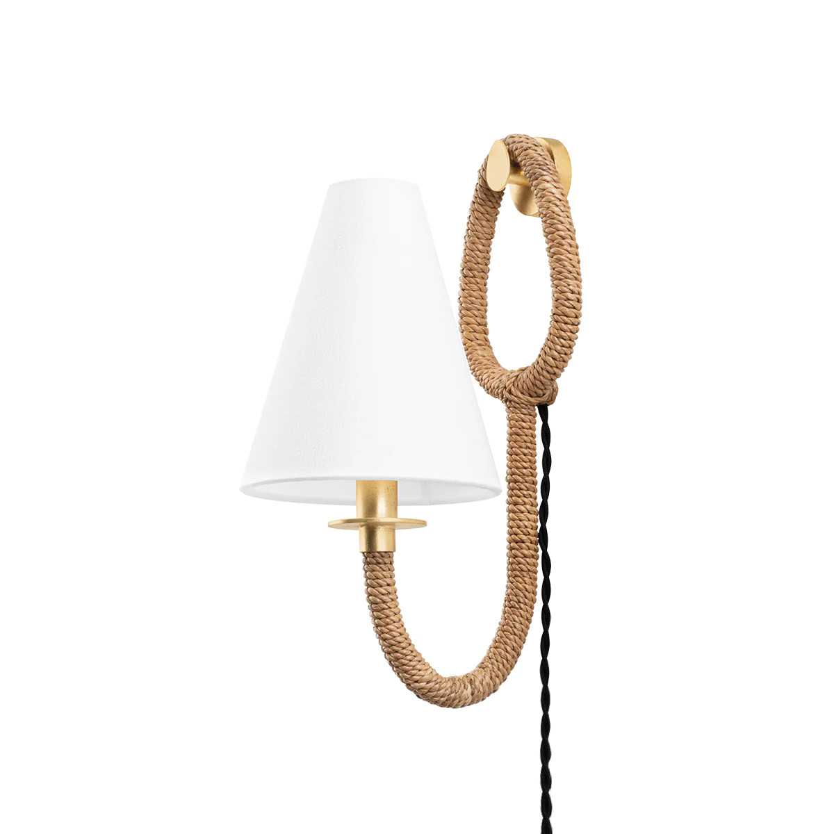 Deven Rope Plug-In Wall Sconce | Mintly Home