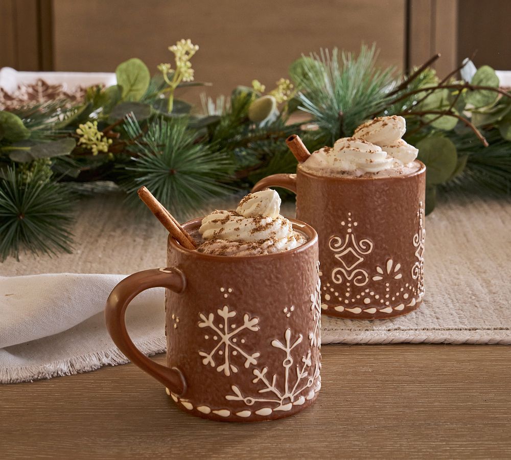 HomeTabletop & BarCoffee Mugs & Tea CupsGingerbread Mugs - Set of 2 | Pottery Barn (US)