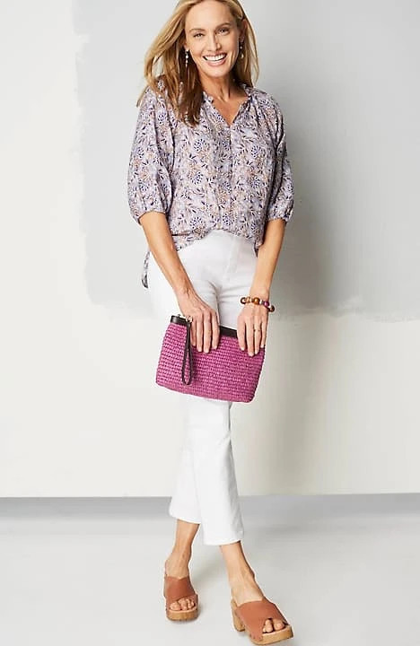 Linen Relaxed Peasant Top | J. Jill