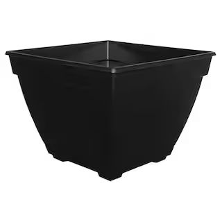 Dynamic Design Newbury 14.88 in. x 11 in. Black Resin Deck Box Planter-NQ1510BK - The Home Depot | The Home Depot